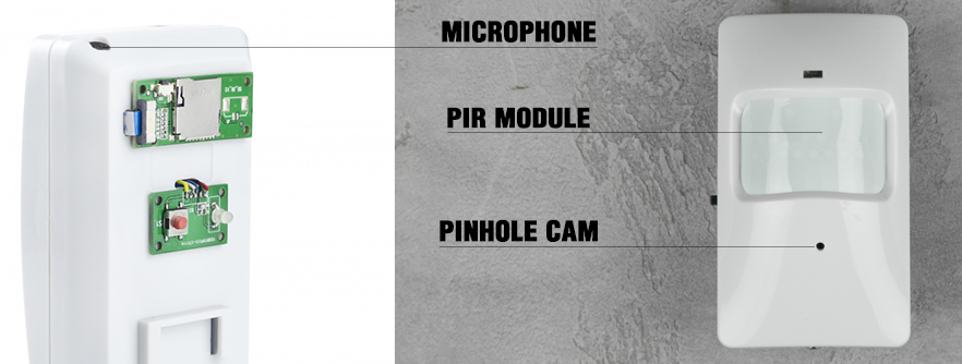 Wi-Fi camera in PIR sensor